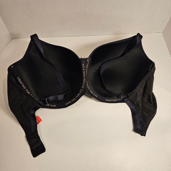 Cleo Bra plus size 38H Black Foam Cups Underwire supportive Smooth Feminine Sexy - Picture 2 of 10